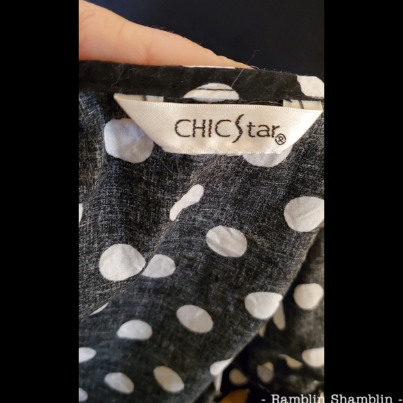 ChicStar XL Black & White Retro Polkadot Halter - Picture 4 of 4